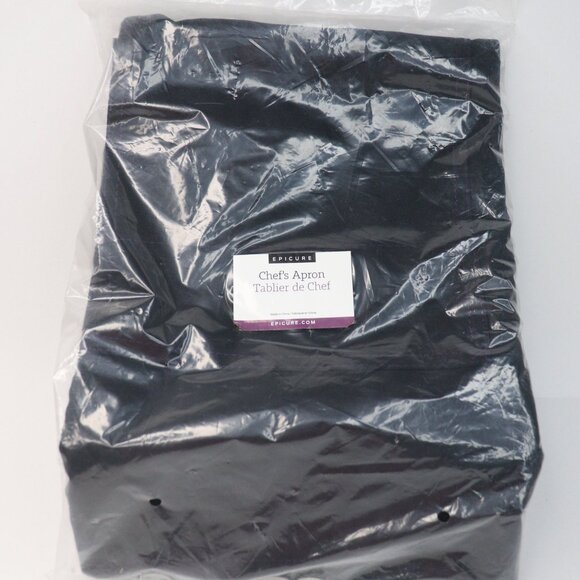 BNIB Epicure Chef's Apron Half Length Black with Purple New - Picture 2 of 4